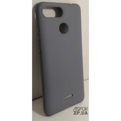 Накладка (з мікрофіброю) Silk No Brand для Xiaomi Redmi 6- сірий Накладка (з мікрофіброю) Silk No Brand для Xiaomi Redmi 6- сірий