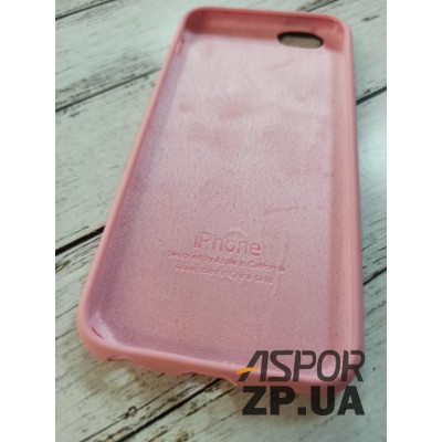 Накладка (з мікрофіброю) Silk Original Full Cover для iPhone 6/6S- рожевий