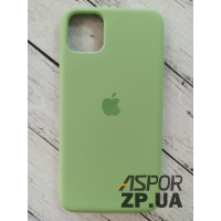 Накладка (з мікрофіброю) Silk Original Full Cover для iPhone 11 Pro Max- №1 м`ятно- зелений
