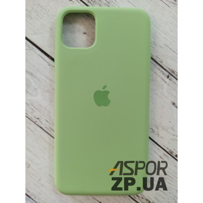 Накладка (з мікрофіброю) Silk Original Full Cover для iPhone 11 Pro Max- №1 м`ятно- зелений Накладка (з мікрофіброю) Silk Original Full Cover для iPhone 11 Pro Max- №1 м`ятно- зелений