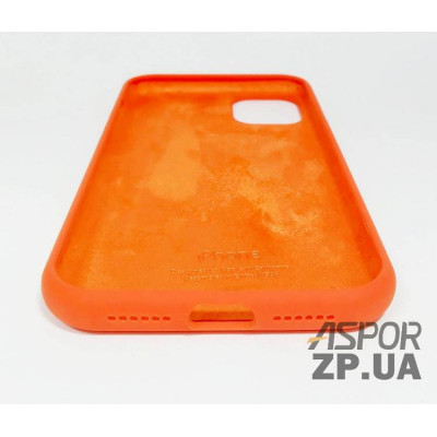 Накладка (з мікрофіброю) Silk Original Full Cover для iPhone 11 Pro Max- №13 помаранчевий