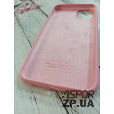 Накладка (з мікрофіброю) Silk Original Full Cover для iPhone 11 Pro Max- рожевий