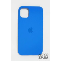 Накладка (з мікрофіброю) Silk Original Full Cover для iPhone 11 Pro Max- світло- синій