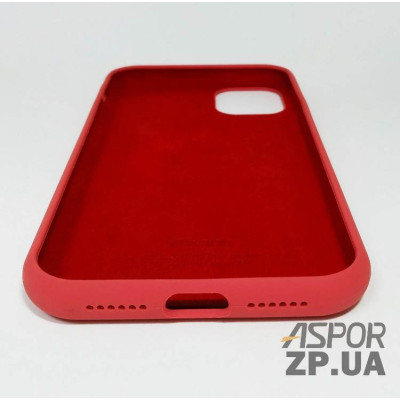 Накладка (з мікрофіброю) Silk Original Full Cover для iPhone 11 Pro Max- №35 темно- кораловий