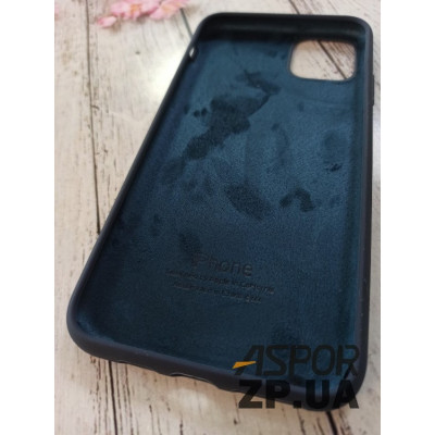 Накладка (з мікрофіброю) Silk Original Full Cover для iPhone 11 Pro Max- темно- синій
