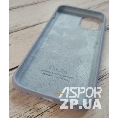 Накладка (з мікрофіброю) Silk Original Full Cover для iPhone 11 Pro- №5 блакитний