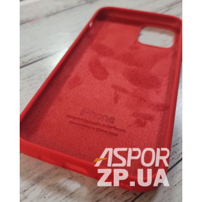 Накладка (з мікрофіброю) Silk Original Full Cover для iPhone 11 Pro- червоний