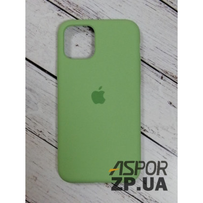 Накладка (з мікрофіброю) Silk Original Full Cover для iPhone 11 Pro- №1 м`ятно- зелений Накладка (з мікрофіброю) Silk Original Full Cover для iPhone 11 Pro- №1 м`ятно- зелений