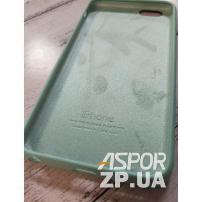 Накладка (з мікрофіброю) Silk Original Full Cover для iPhone 6 Plus/6S Plus- №47 бірюзовий