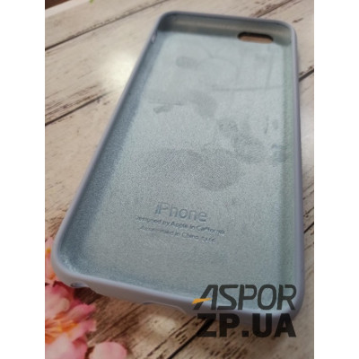 Накладка (з мікрофіброю) Silk Original Full Cover для iPhone 6 Plus/6S Plus- №50- блакитний