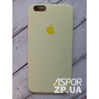 Накладка (з мікрофіброю) Silk Original Full Cover для iPhone 6 Plus/6S Plus- №53 жовтий