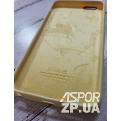 Накладка (з мікрофіброю) Silk Original Full Cover для iPhone 6 Plus/6S Plus- №53 жовтий
