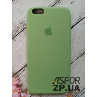 Накладка (з мікрофіброю) Silk Original Full Cover для iPhone 6 Plus/6S Plus- №1 м`ятно- зелений Накладка (з мікрофіброю) Silk Original Full Cover для iPhone 6 Plus/6S Plus- №1 м`ятно- зелений