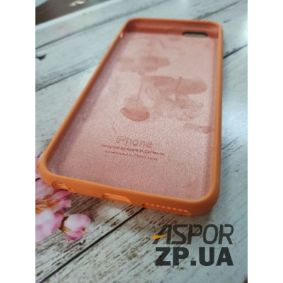 Накладка (з мікрофіброю) Silk Original Full Cover для iPhone 6 Plus/6S Plus- №48 помаранчевий