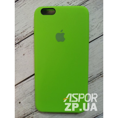 Накладка (з мікрофіброю) Silk Original Full Cover для iPhone 6 Plus/6S Plus- салатовий Накладка (з мікрофіброю) Silk Original Full Cover для iPhone 6 Plus/6S Plus- салатовий