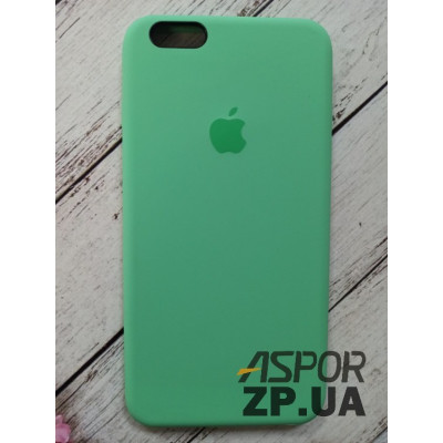 Накладка (з мікрофіброю) Silk Original Full Cover для iPhone 6 Plus/6S Plus- №51 світло- зелений