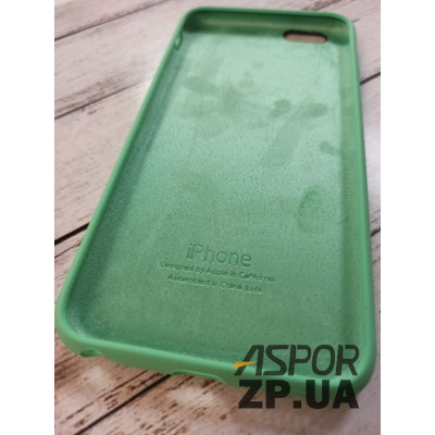 Накладка (з мікрофіброю) Silk Original Full Cover для iPhone 6 Plus/6S Plus- №51 світло- зелений