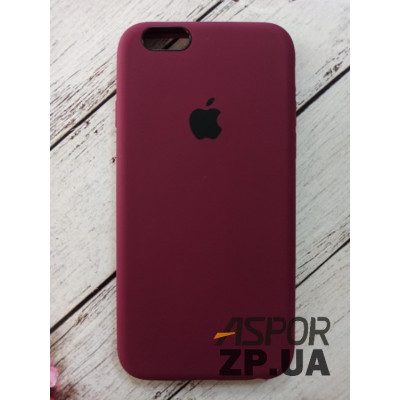 Накладка (з мікрофіброю) Silk Original Full Cover для iPhone 6/6S- марсала Накладка (з мікрофіброю) Silk Original Full Cover для iPhone 6/6S- марсала