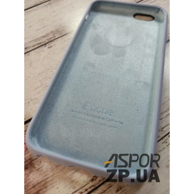 Накладка (з мікрофіброю) Silk Original Full Cover для iPhone 6/6S- блакитний