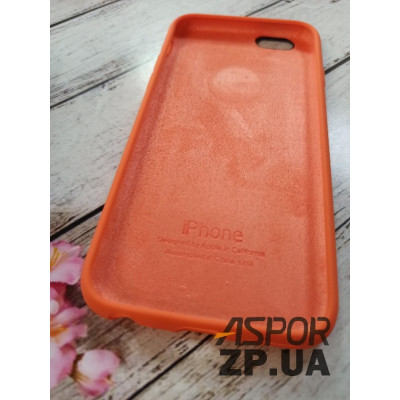 Накладка (з мікрофіброю) Silk Original Full Cover для iPhone 6/6S- кораловий