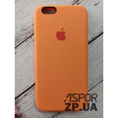 Накладка (з мікрофіброю) Silk Original Full Cover для iPhone 6/6S- помаранчевий