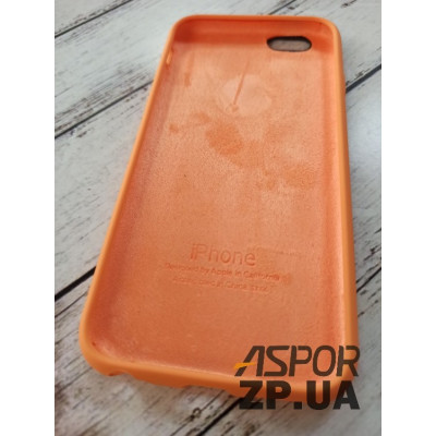 Накладка (з мікрофіброю) Silk Original Full Cover для iPhone 6/6S- помаранчевий