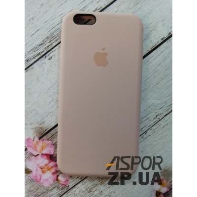 Накладка (з мікрофіброю) Silk Original Full Cover для iPhone 6/6S- рожевий пісок