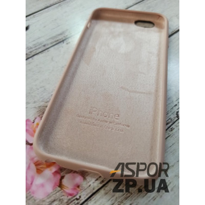 Накладка (з мікрофіброю) Silk Original Full Cover для iPhone 6/6S- рожевий пісок
