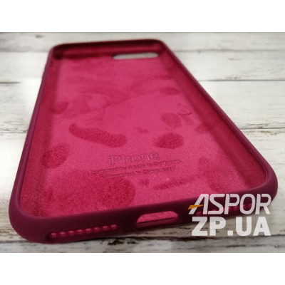Накладка (з мікрофіброю) Silk Original Full Cover для iPhone 7 Plus/8 Plus- марсала