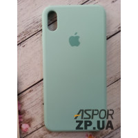 Накладка (з мікрофіброю) Silk Original Full Cover для iPhone XS Max- №47 бірюзовий