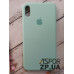 Накладка (з мікрофіброю) Silk Original Full Cover для iPhone XS Max- №47 бірюзовий