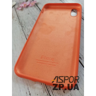 Накладка (з мікрофіброю) Silk Original Full Cover для iPhone XS Max- №2 кораловий