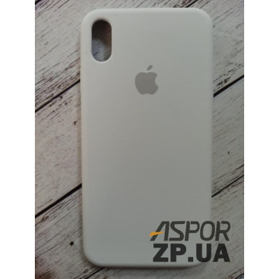 Накладка (з мікрофіброю) Silk Original Full Cover для iPhone XS Max- №9 білий