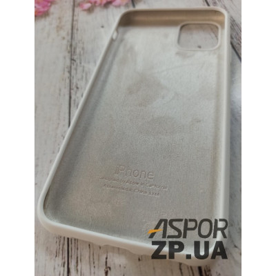Накладка (з мікрофіброю) Silk Original Full Cover для iPhone 11 Pro Max- №9 білий