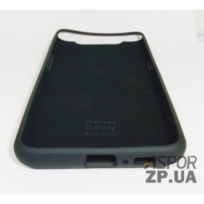 Накладка (з мікрофіброю) Silk Original Full Cover для Samsung A80/A90- №18 чорний