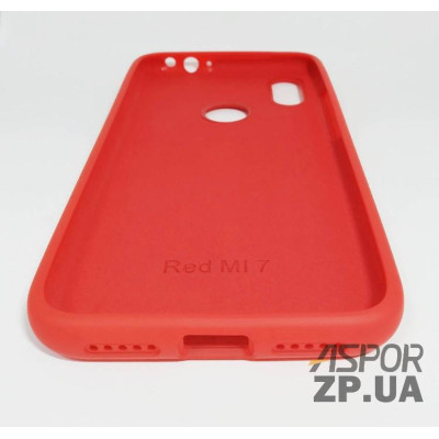 Накладка (з мікрофіброю) Silk Original Full Cover для Xiaomi Redmi 7- №14 червоний