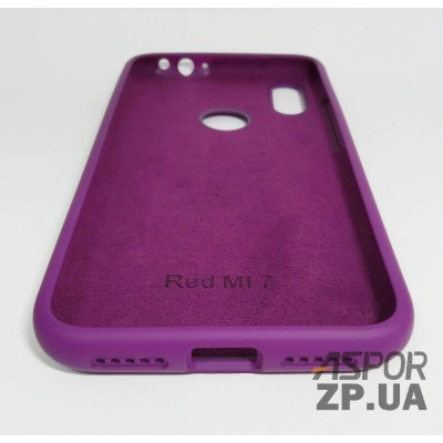 Накладка (з мікрофіброю) Silk Original Full Cover для Xiaomi Redmi 7- №30 світло- фіолетовий