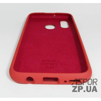 Накладка (з мікрофіброю) Silk Original Full Cover для Samsung A40/A405- №25 камелія