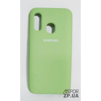 Накладка (з мікрофіброю) Silk Original Full Cover для Samsung A40/A405- №1 м`ятно- зелений