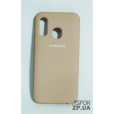 Накладка (з мікрофіброю) Silk Original Full Cover для Samsung A40/A405- №1 пісочно- рожевий