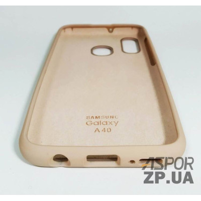 Накладка (з мікрофіброю) Silk Original Full Cover для Samsung A40/A405- №1 пісочно- рожевий