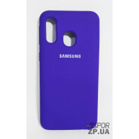 Накладка (з мікрофіброю) Silk Original Full Cover для Samsung A40/A405- №36 фіолетовий