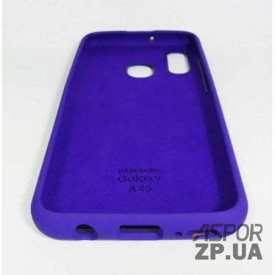 Накладка (з мікрофіброю) Silk Original Full Cover для Samsung A40/A405- №36 фіолетовий
