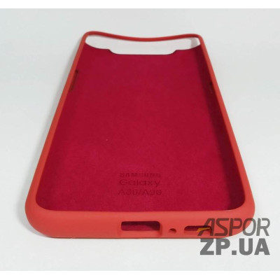 Накладка (з мікрофіброю) Silk Original Full Cover для Samsung A80/A90- №25 камелія
