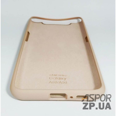 Накладка (з мікрофіброю) Silk Original Full Cover для Samsung A80/A90- №1 пісочно- рожевий