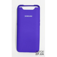 Накладка (з мікрофіброю) Silk Original Full Cover для Samsung A80/A90- №36 фіолетовий