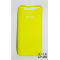 Накладка (з мікрофіброю) Silk Original Full Cover для Samsung A80/A90- №43 яскраво-жовтий
