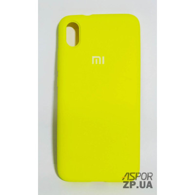 Накладка (з мікрофіброю) Silk Original Full Cover для Xiaomi Redmi 7A- №43 яскраво-жовтий