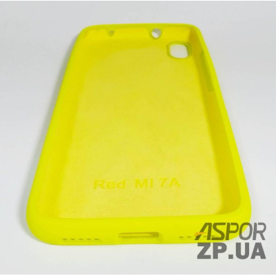 Накладка (з мікрофіброю) Silk Original Full Cover для Xiaomi Redmi 7A- №43 яскраво-жовтий
