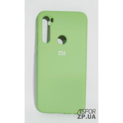 Накладка (з мікрофіброю) Silk Original Full Cover для Xiaomi Redmi Note 8- №1 м`ятно- зелений